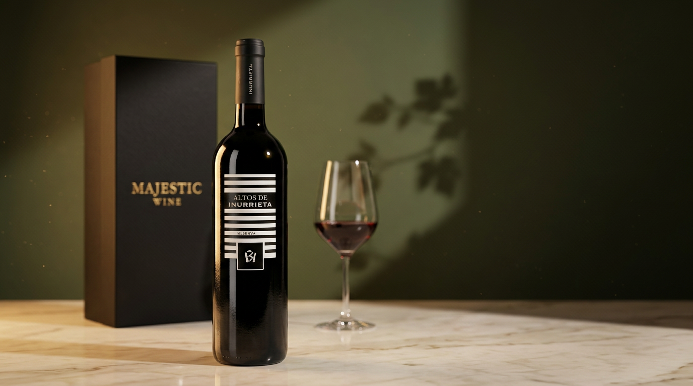 Botella Altos de Inurrieta Reserva con caja de regalo Majestic Wine